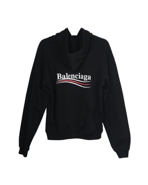 Balenciaga Politieke Campagne Hoodie in Zwarte Katoen