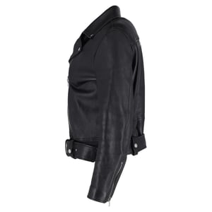 Acne Studios Zip-up Bikerjack in Zwart Leer