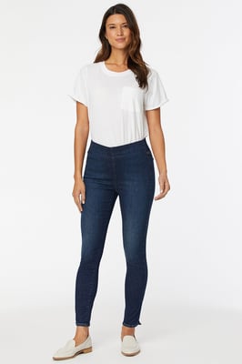 Pull-On Skinny Enkel Donkerblauwe SpanSpring™ Denim