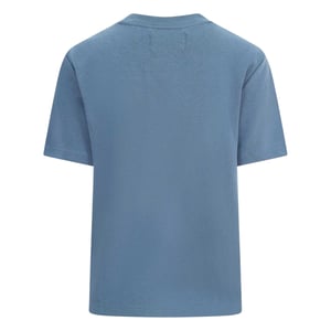 Blank Essentials Oversized boyfriend-T-shirt met logo voor dames (Orion Blauw)