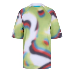 Diadora T-shirt met ronde hals en abstracte print voor dames (Groen/multikleurig)