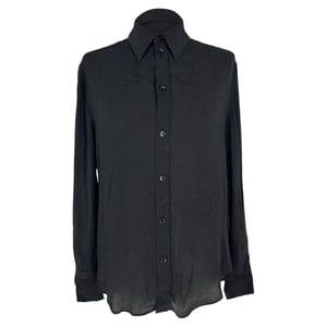 Celine blouse met lange mouwen en knoopsluiting in zwart acetaat
