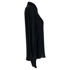 Celine blouse met lange mouwen en knoopsluiting in zwart acetaat
