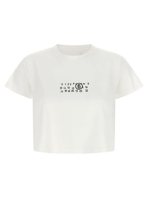 MM6 Maison Margiela Witte Katoenen T-shirt