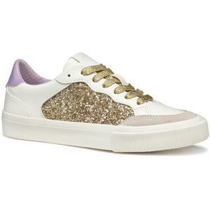 Geox D EMMELENY Dames Optic White/Licht Gouden Sneakers