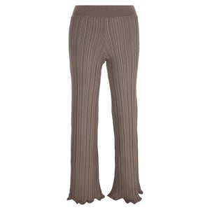Acne Studios geribbelde gebreide broek met rechte pijpen in bruine viscose