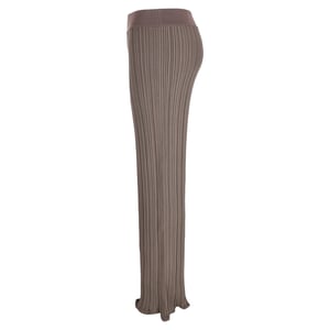 Acne Studios geribbelde gebreide broek met rechte pijpen in bruine viscose