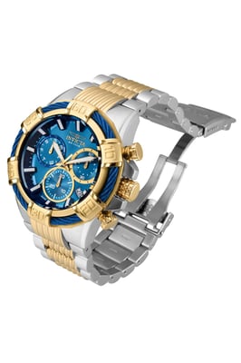 Invicta Bolt 25865 Herenhorloge - Quartz Uurwerk - Roestvrij Staal met Blauwe Wijzerplaat - 51 mm