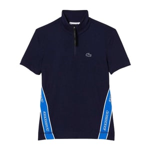 Lacoste Heren Ritssluiting Polo Shirt (Marineblauw)