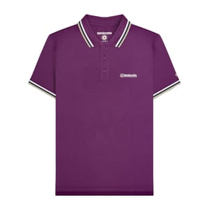 Lambretta Herenpoloshirt met drie punten (Winterbloei/Wit/Navy/Cashew)