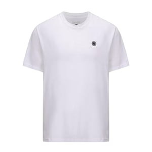 Pretty Green Heren-T-shirt met logo op de borst en ronde hals (Wit)
