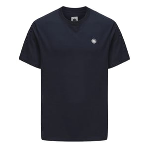 Pretty Green Heren-T-shirt met logo op de borst en ronde hals (Marine)