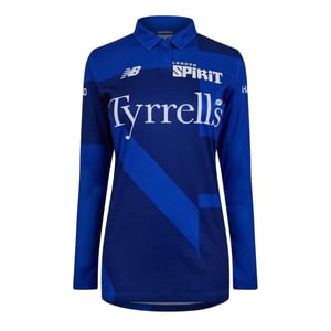 New Balance Cricketpoloshirt voor dames uit Londen (Team Koningsblauw)