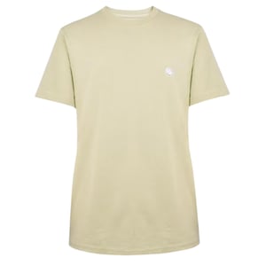 Pretty Green Heren-T-shirt met logo op de borst en ronde hals (Pastelgroen)