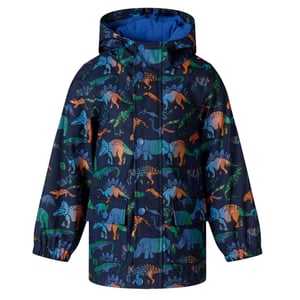 Minoti Jongens Dinosaurus Waterdichte Jas (Marineblauw)