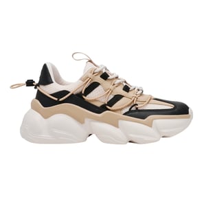 Steve Madden Dames Spectator Veterschoenen Chunky Platform Trainers (Zwart Zilver)