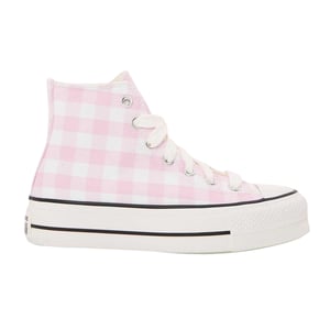 Converse Chuck Classic-sneakers met ginghamruit voor dames, hoog model (Roze)