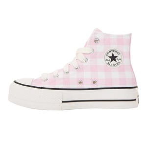 Converse Chuck Classic-sneakers met ginghamruit voor dames, hoog model (Roze)