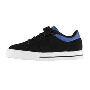 Lonsdale Latimer leren sportschoenen voor kinderen (ZWART/BLAUW)