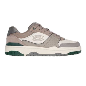 Skechers SKX-228 lage sneakers met suède inzetstukken voor kinderen (Taupe)