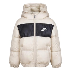 Nike Baby-jas met capuchon en logo in kleurblokken (Zand)
