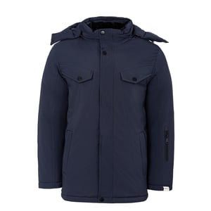 Lee Cooper Heren Pufferjas met capuchon (Marine)