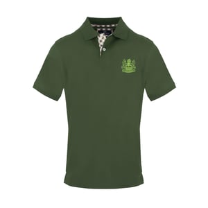 Aquascutum Heren Logo Katoenen Polo Shirt (Militair Groen)