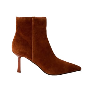 Steve Madden Sabine suède enkellaarsjes met lage hak voor dames (Cognac)