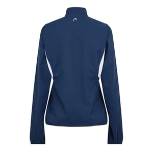 Head Dames-trainingsjas met volledige ritssluiting en clublogo (Donkerblauw)