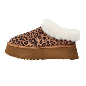 Steve Madden Dames Chaplin Luipaardprint Platform Slippers (Bruin)