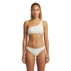 Off White Dames/Dames Tweedelig Badpak (Beige/Wit)