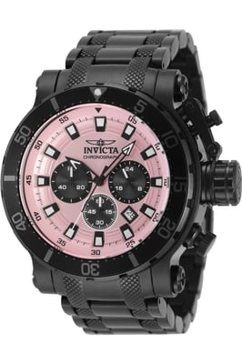 Invicta Coalition Forces 49228 Herenhorloge - Quartz Uurwerk - Roestvrij Staal met Roze Wijzerplaat - 52 mm