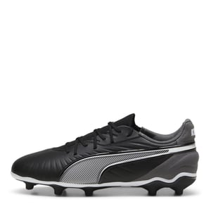 Puma Voetbalschoenen voor kinderen, model King Match, voor harde ondergrond (Zwart, Wit)