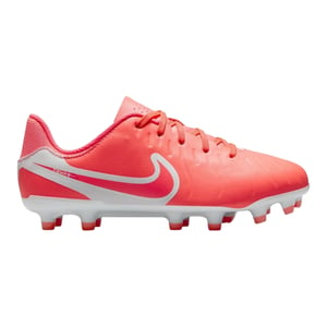 Nike Tiempo Legend 10 voetbalschoenen voor kinderen, voor harde ondergrond (Rood, Wit)