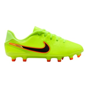 Nike Tiempo Legend 10 voetbalschoenen voor kinderen, voor harde ondergrond (Volt/Zwart)