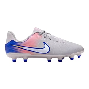 Nike Tiempo Legend 10 voetbalschoenen voor kinderen, voor harde ondergrond (Grijs/Blauw)