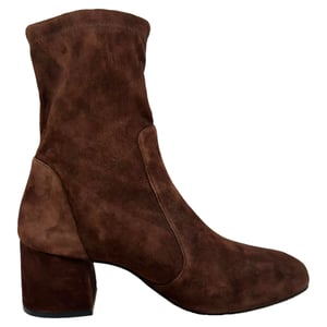 Stuart Weitzman Sleek 60 Enkellaarsjes in Bruin Suède