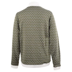 Pretty Green Heren Geometrisch Ritskraag Trainingsjack (Groen)