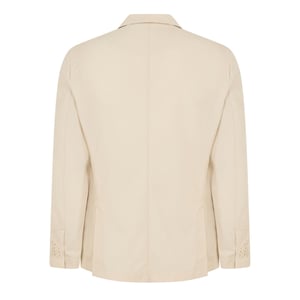 Boss Herenblazer met Henry-notch-kraag (Wit)