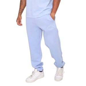 Blank Essentials Joggingbroek voor heren met gebogen logo (Blauw)