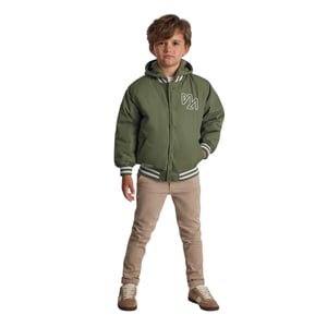 Minoti Geborduurde baseball-varsityjas voor jongens (Khaki)