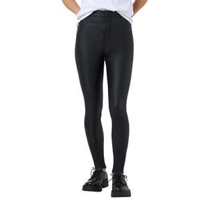 Noisy May Gecoate broek met hoge taille voor dames (Zwart)