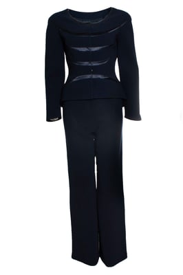 Thierry Mugler, marineblauwe pak