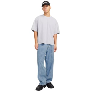 Jack And Jones Herenjeans van denim met een relaxte pasvorm en wijde pijpen (Blauwe Denim)