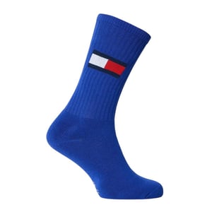 Tommy Jeans Herenbemanningssokken (Pakket van 2) (Blauw/Wit)