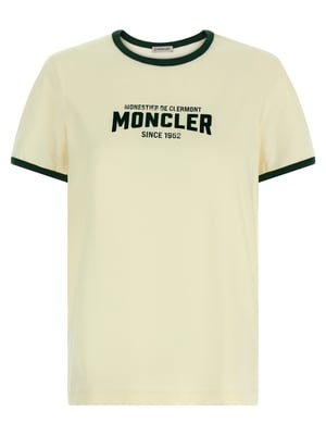 Moncler Beige Katoenen T-Shirt