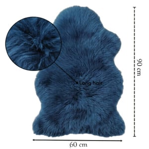 Echte diamantblauwe schapenvacht Natuurlijke Zijdezachte, Zachte, Zachte Echte Wollen Tapijt