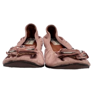 Lanvin Versierde Ballerina's in roze satijn