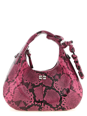 Ganni Fuchsia Gerecycled Polyester Handtas