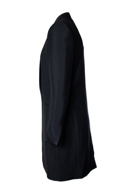 Saint Laurent, zwarte blazerjas met glanzende revers